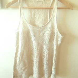 Lace racer back top